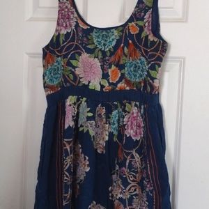 Anthropologie moulinette soeurs silk dress size m